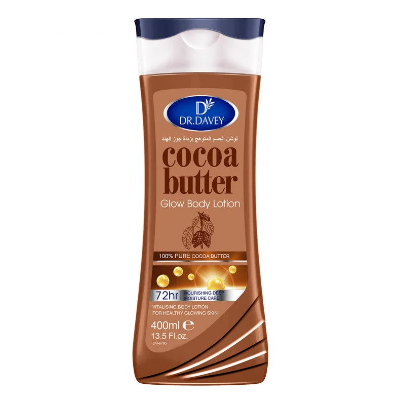 400ml large capacity cocoa fruit body lotion replenishes moisture, leaves a refreshing and non greasy scent