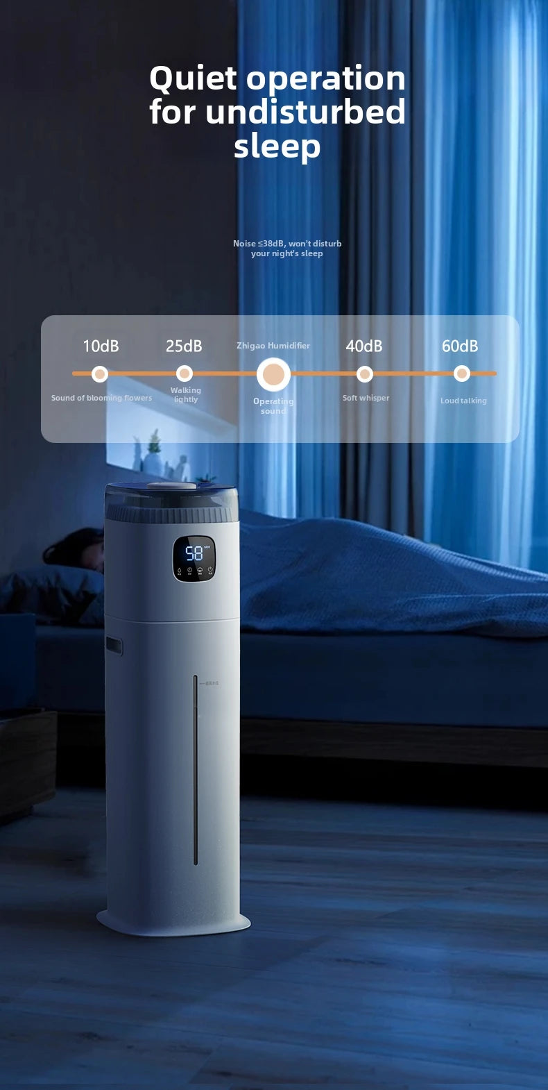 12L Intelligent Floor-Standing Humidifier Bedroom Living Room Office Three-Use Allergic Crowd Humidifier Winter Dry Skin Savior