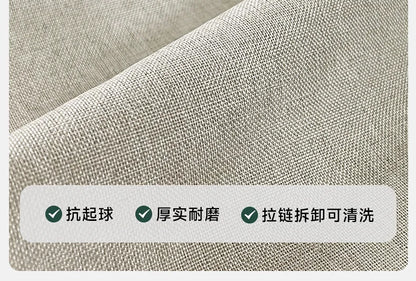 Nordic ash wood solid wood sofa combination fabric sofa modern simple large and small apartment living room