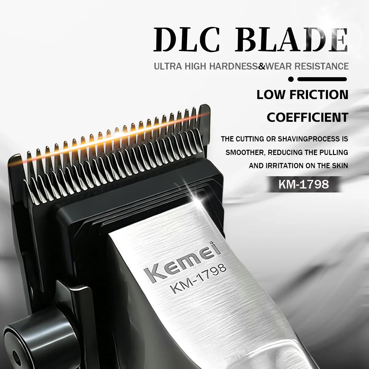 Kemei Hair Trimmer Professional Hair Clipper Electric Haircut Machine Rechargeable Hair Clipper 0 MM Trimmer for Men KM-3023-702