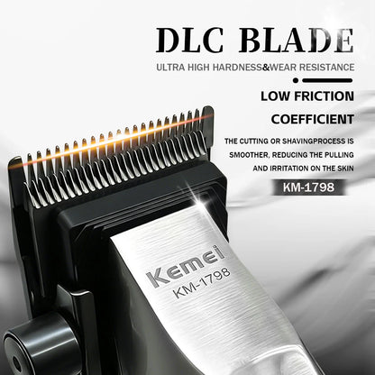 Kemei Hair Trimmer Professional Hair Clipper Electric Haircut Machine Rechargeable Hair Clipper 0 MM Trimmer for Men KM-3023-702