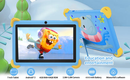 2026 New 7 Inch Cartoon Pattern Kids' tablets Quad Core 4GB RAM 64GB ROM 5G WiFi Learning Education Games Tablet Children's Gift