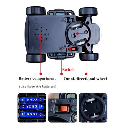 Cool Electric Steering Model Music Lights Dazzling Toy Car Boy Birthday Best Gift