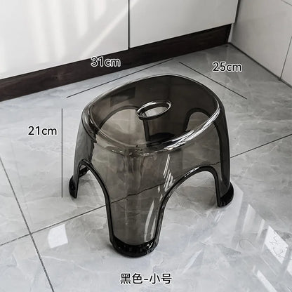 Acrylic Bathroom Shower Non-slip Stool Transparent Small Low Stool for Kids Home Living Room Bathroom Simple Modern Furniture