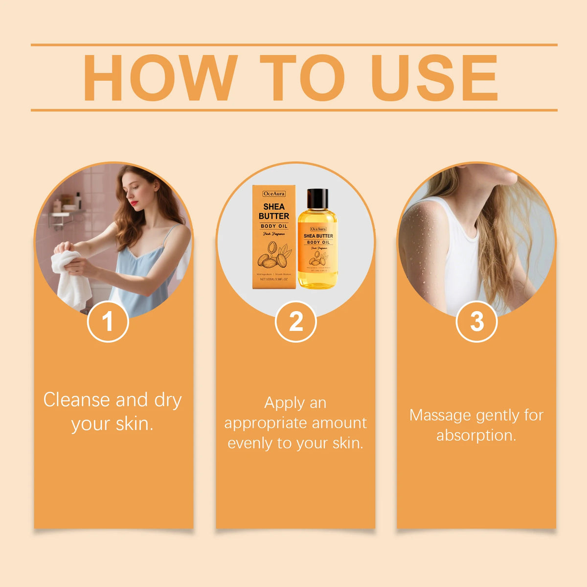 Butter Oil Body Oil Gentle Full Body Skin Nourishment Lightweight Rapid Absorption for Smooth Soft Skin