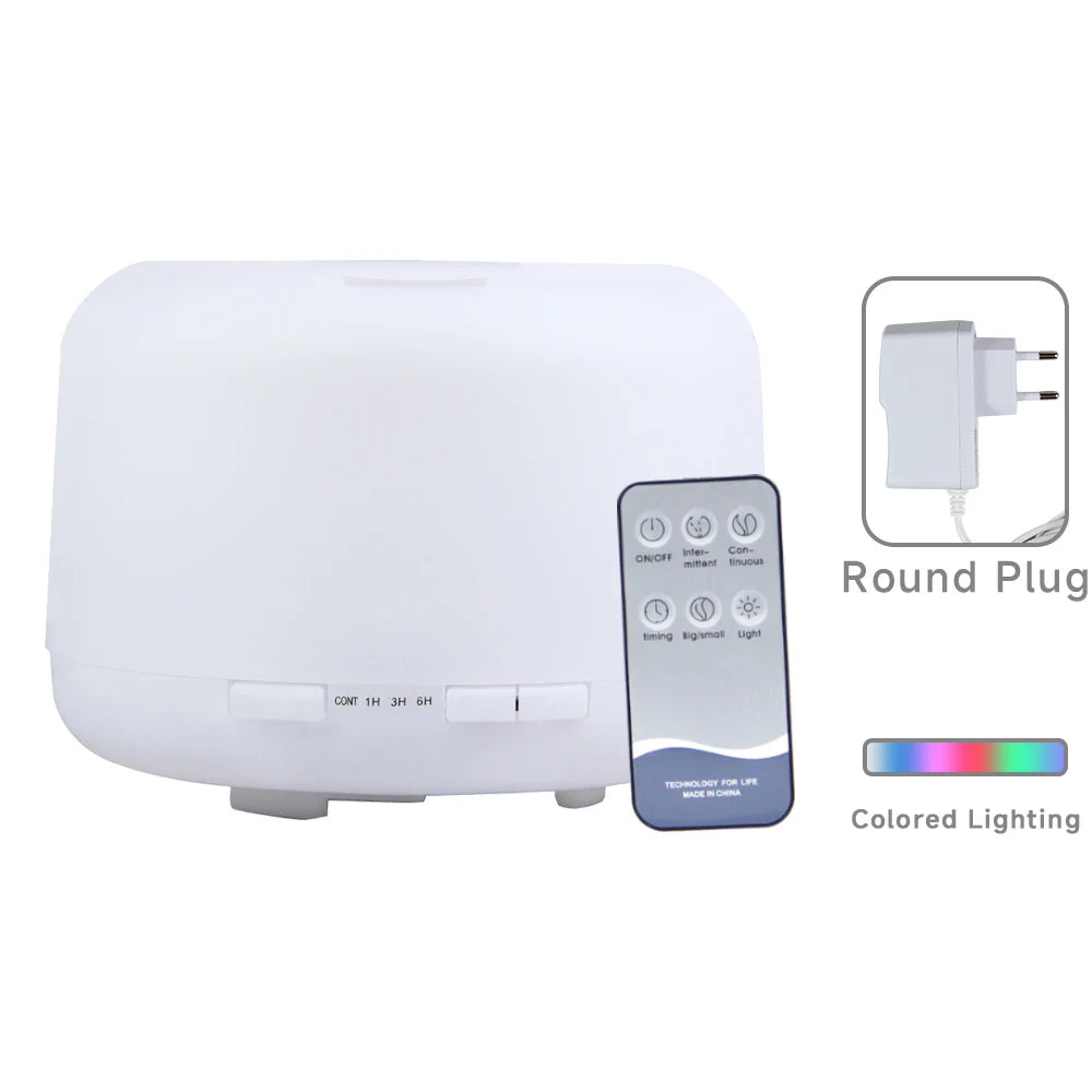 Air Humidifier Essential oil Diffuser 500ML Ultrasonic Cool Mist Maker Fogger USB Humidifier LED Lamp Aroma Diffuser with Light