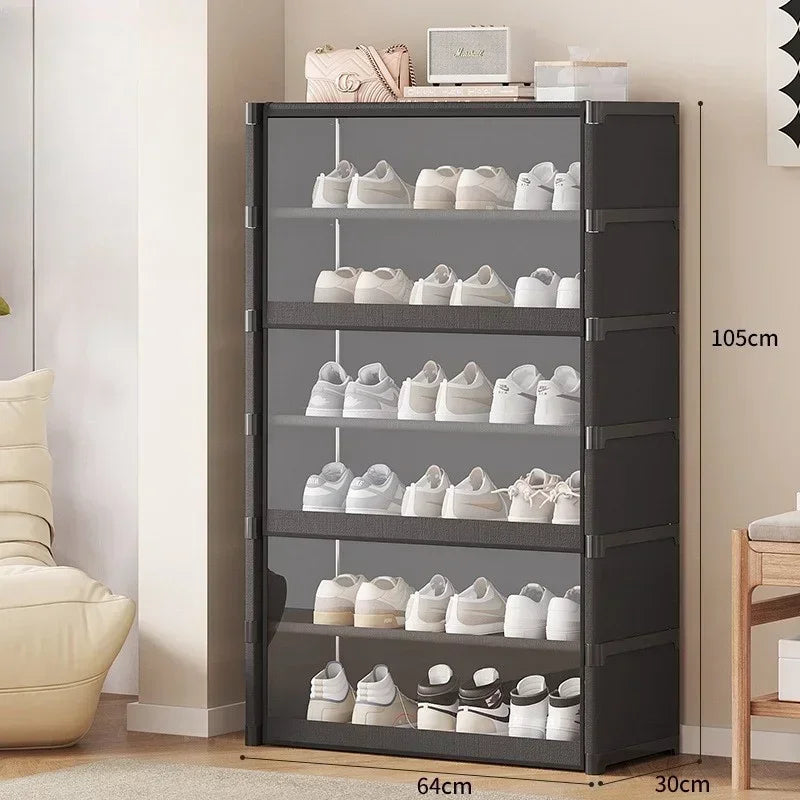 Shoe Rack Multilayer Shoe Cabinet Dustproof Transparent Design Small Spaces Spacious Storage Organizer Shelf for Shoes Storage