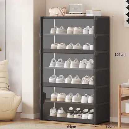 Shoe Rack Multilayer Shoe Cabinet Dustproof Transparent Design Small Spaces Spacious Storage Organizer Shelf for Shoes Storage