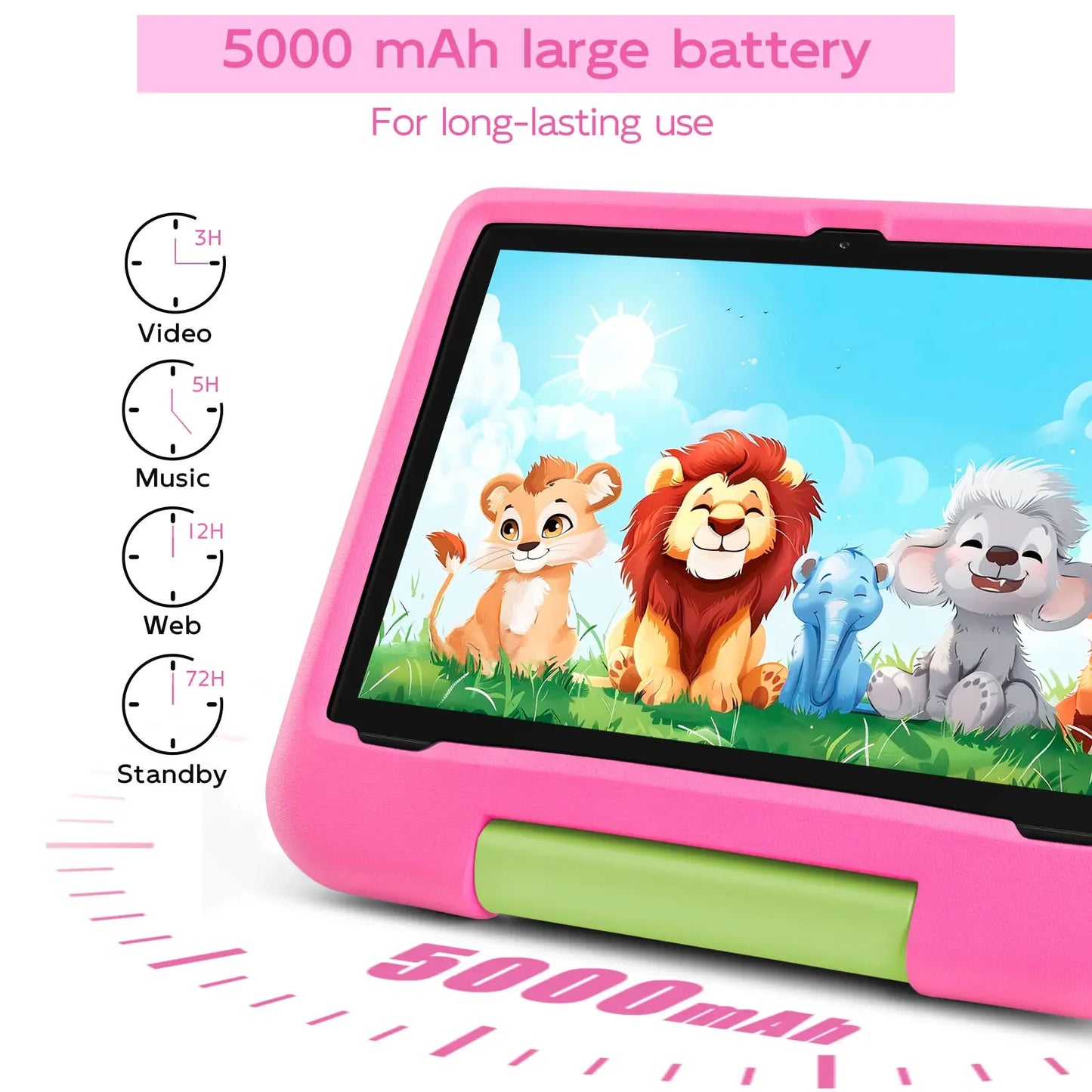 Paitanry 10.1 Inch Tablets for kids Android 15 8GB RAM 64GB ROM HD Display Tab USB Type-C 5G WIFI 6 Tablet PC Children's Gift