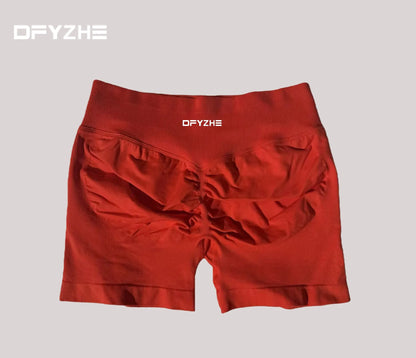 DFYZHE 4.5-inch yoga gym shorts, waist cinching and hip lifting shorts, seamless yoga shorts
