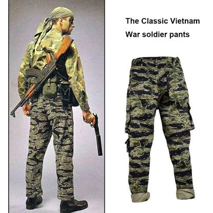 Tiger Jacket Vietnam Suit Tabby Striped Top and Pants Replica World War II Equipment Casual Training Suit WW2
