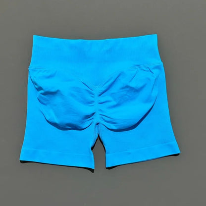 HISTELLO Women Sports Impact Shorts Seamless Low Waist Scrunch Bum Butt Lifting Stretch Gym Yoga Workout Fitness Short Leggings