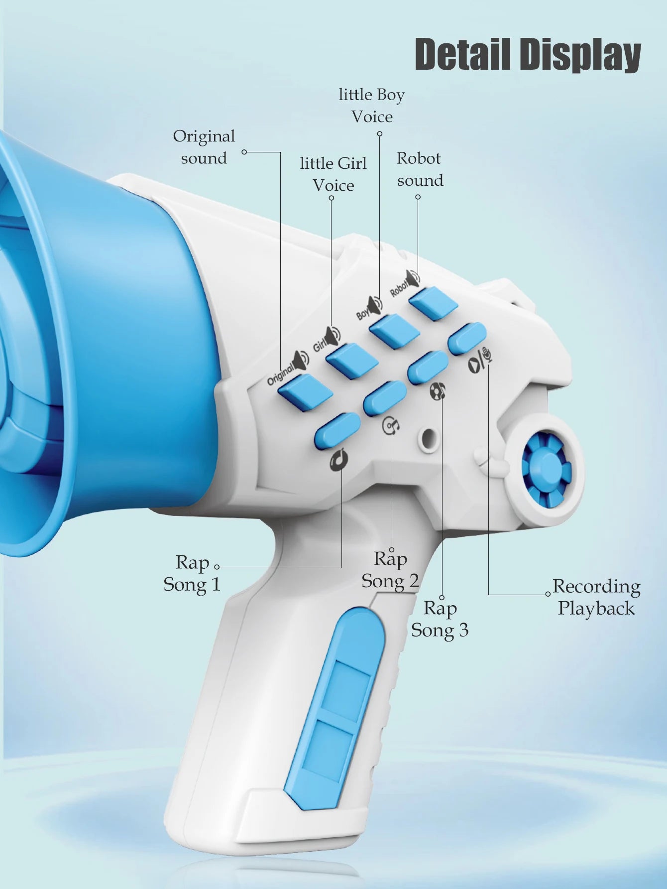 Voice Changer Amplifier, Megaphone Speaker Siren Bullhorn Toys Portable Smart Multi Voice Changers Handheld Loudspeaker