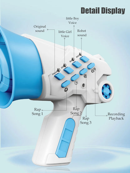 Voice Changer Amplifier, Megaphone Speaker Siren Bullhorn Toys Portable Smart Multi Voice Changers Handheld Loudspeaker