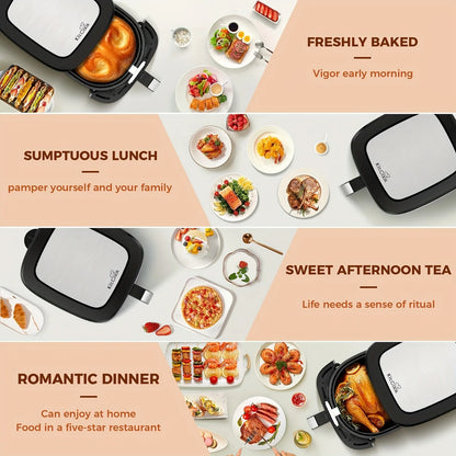 KitCook Large Air Fryer, 1500W 7QT AirFryer Cooker, Adjustable Temperature 100-400°F, 8 Presets Menu, Digital Touch Screen, Nons