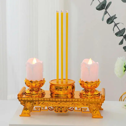 Realistic Led Prayer Candle With Smokeless Swinging Wick Simulation