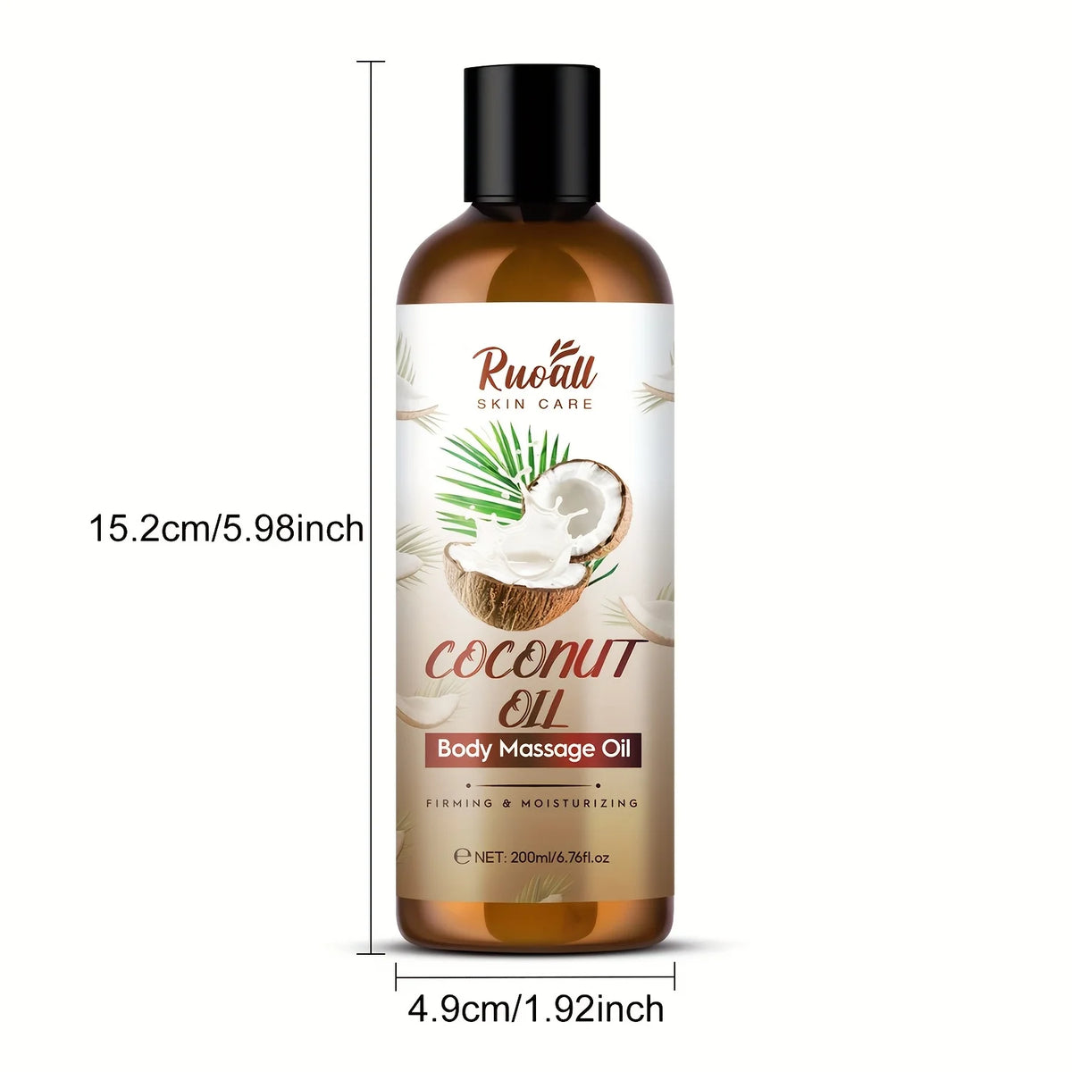 Coconut Oil Body Massage Essential Oil, Rich in Coconut Oil Extract Essence, Can Be Used for Body Massage, Long-Lasting Fragranc