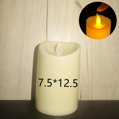 Flameless Flickering LED Candles Battery Powered For Wedding Decor