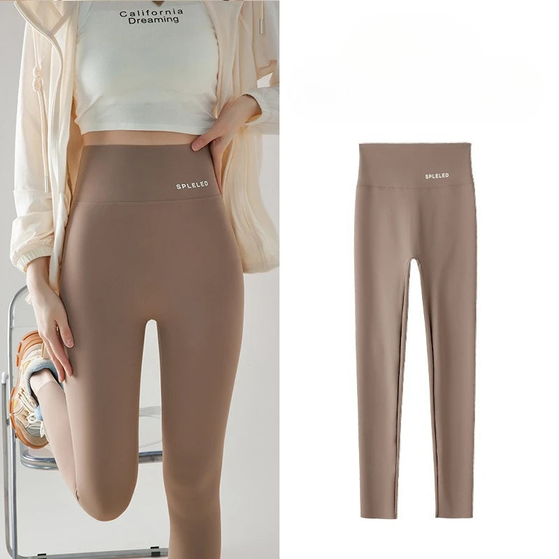 Naked Feeling Yoga Leggings Summer Thin High Waisted Hip Lifting Fitness Leggings Running Cycling Sports Pants Woman Clothing