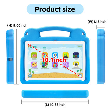 Paitanry 10.1 Inch Kids Tablet 8GB(4+4 Expand) RAM 64GB ROM CPU A523 2.0GHZ 5000Mah Octa-Core Learning Education Children Tablet