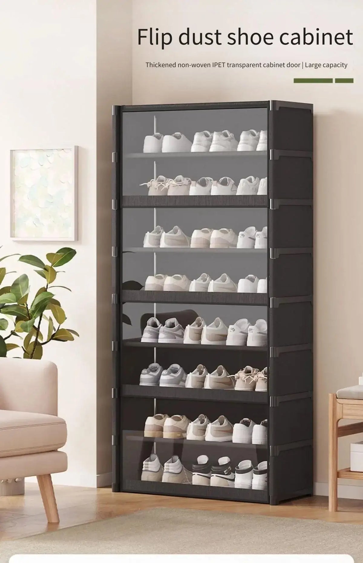 Shoe Rack Multilayer Shoe Cabinet Dustproof Transparent Design Small Spaces Spacious Storage Organizer Shelf for Shoes Storage
