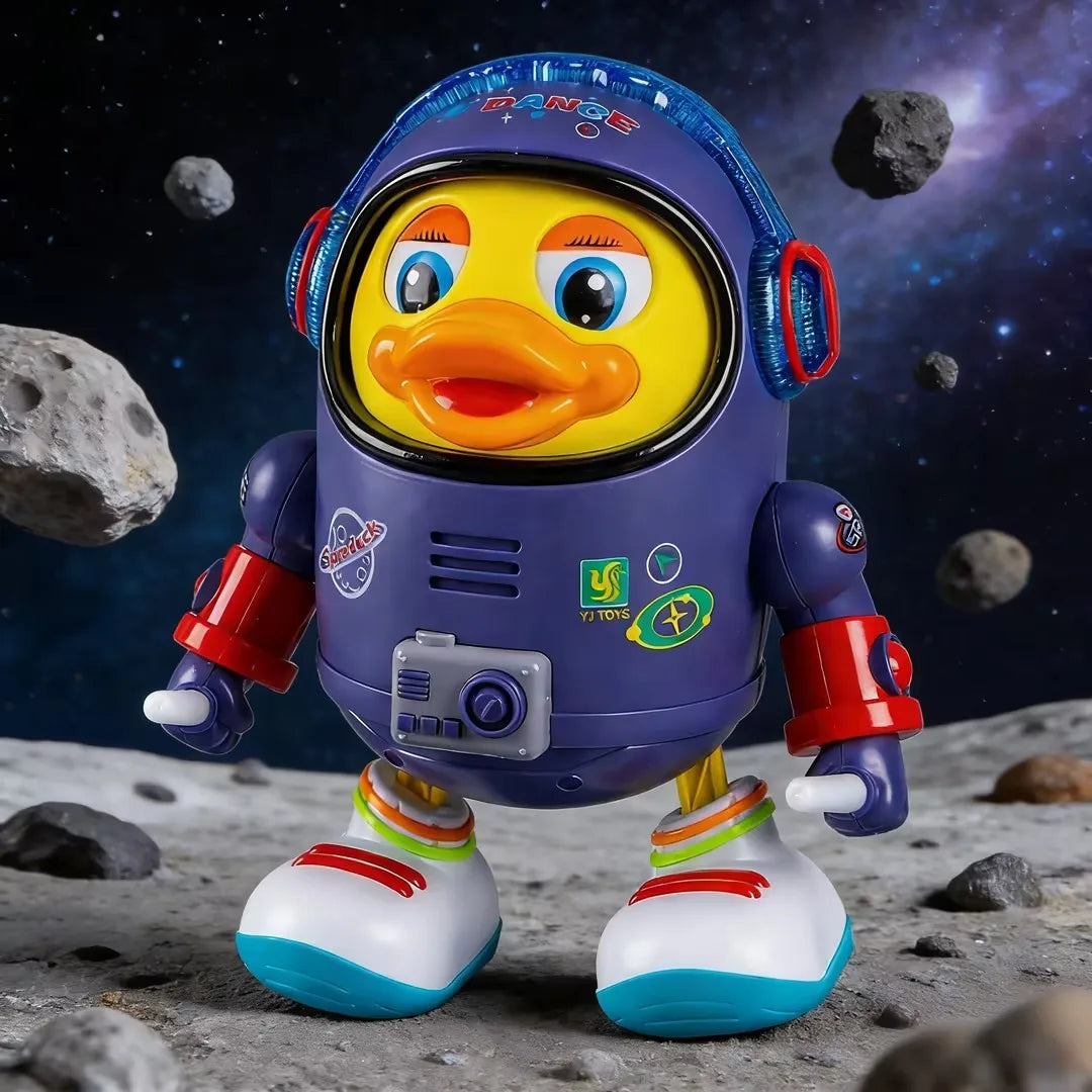 Electric Dancing Space Duck with Music and Lights, Cute Little Duck Toy for Babies, Boys, and Children