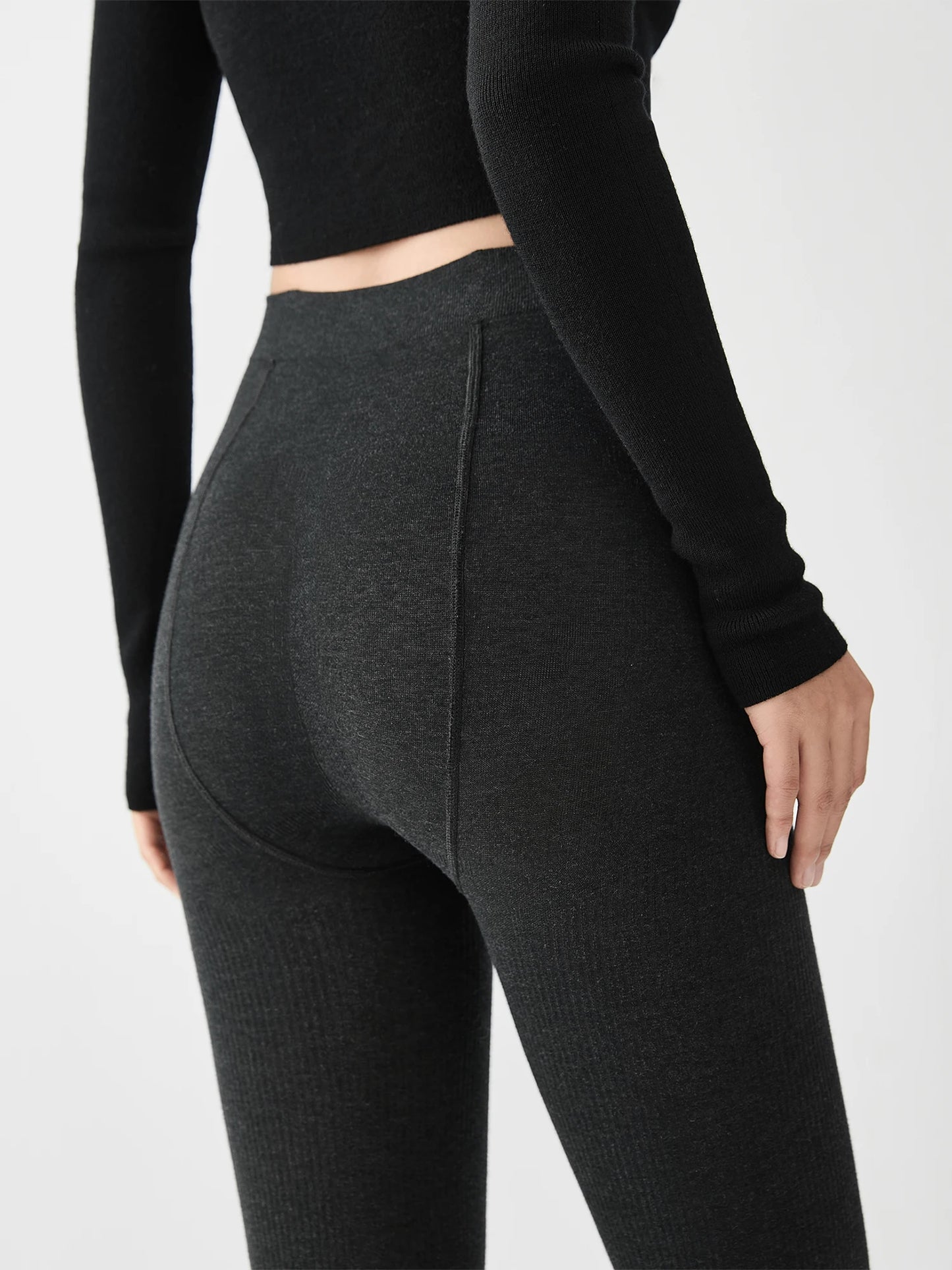 ZIQIAO Gray Slightly Compressed Slimming Pantyhose 2025 New Coffee-colored Leggings