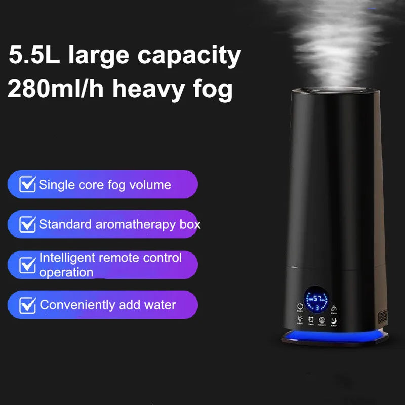 6.5L Large Capacity Humidifier – Ultrasonic Cool Mist for Home/Office,Quiet Operation, Anti-Static &amp; Dry Air Relief, Adjustable
