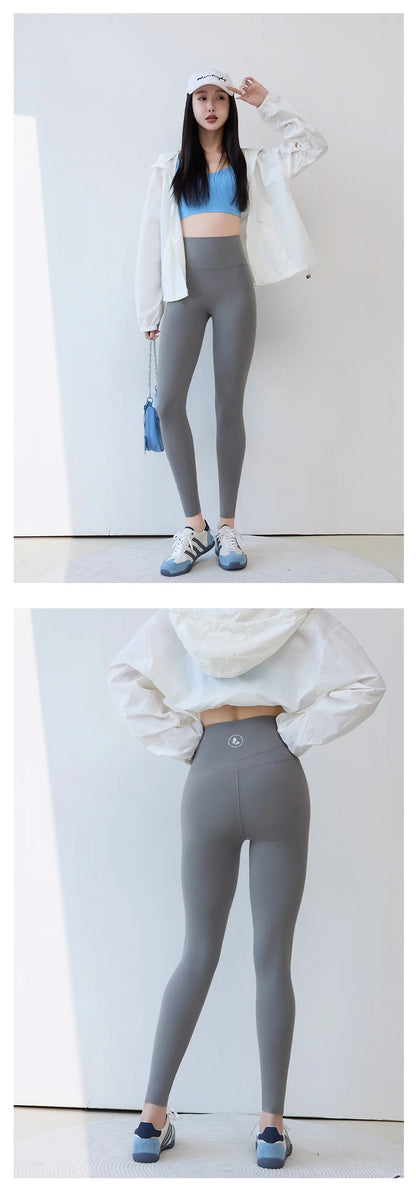 BIVIGAOS Spring New Double V 3D Curve Sharkskin Leggings Women High Waist Tight Slim Sports Fitness Push Up Leggings Yoga Pants