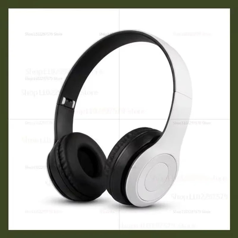 Wireless Bluetooth Headphones Head Mounted P47 Foldable Bass Sport Earphones Universal for Mobile Computer PC Gaming Running Gym