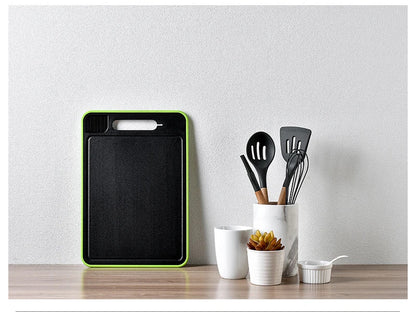 Double-side Cutting Board With Defrosting Function  Chopping Board  Kitchen  Grinding Cutting Board With Knife Sharpener