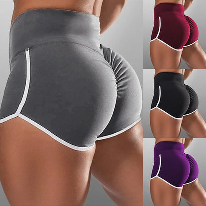 Low Waist Sport Shorts For Women Summer Elasticated Fold Design Shorts Sexy Ladies Training Gym Shorts Mini Skinny Fitness Short