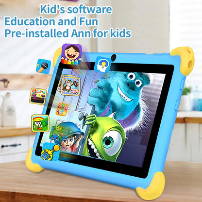 2026 New 7 Inch Cartoon Pattern Kids' tablets Quad Core 4GB RAM 64GB ROM 5G WiFi Learning Education Games Tablet Children's Gift