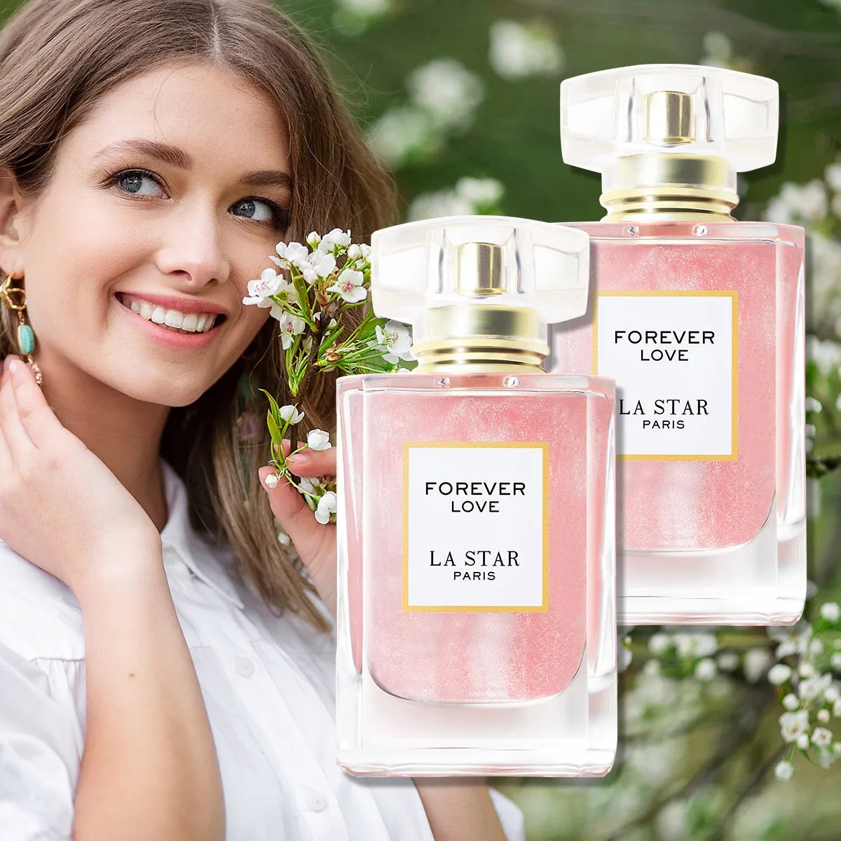 LASTAR Women's Long-lasting Perfume , Two bottles Totaling 110ml/3.72fl oz, Rose &Jasmine Fragrance,Christmas/New Year Gifts