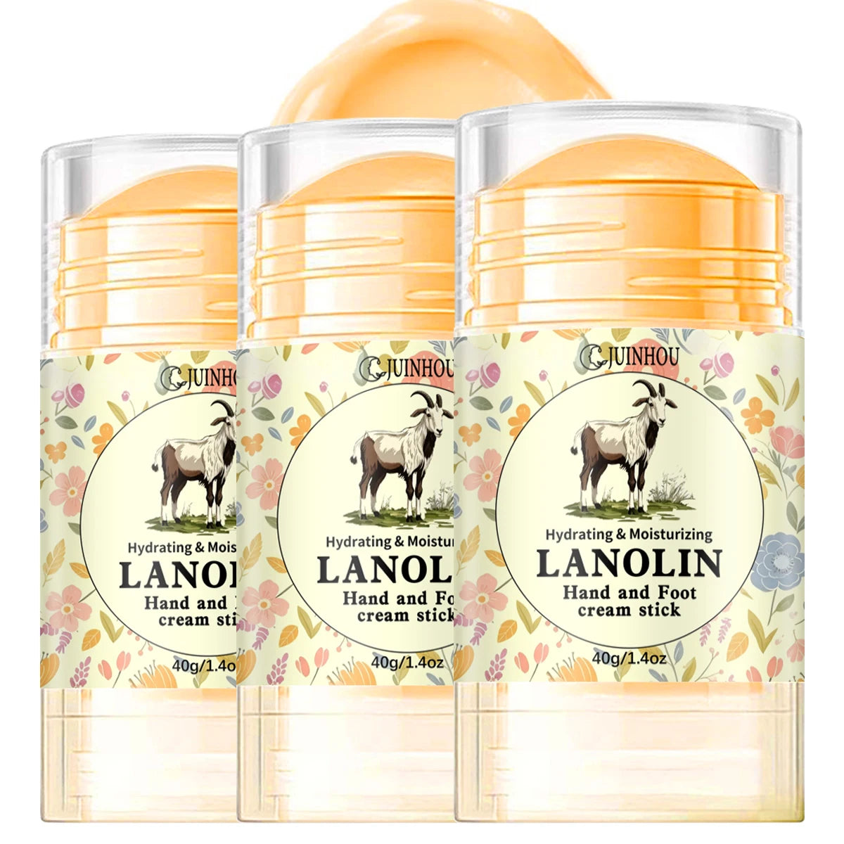 JUINHOU 40g Lanolin Moisturizing Lotion Specially Formulated for Dry Chapped Hands and Feet Provides Long-lasting Hydration