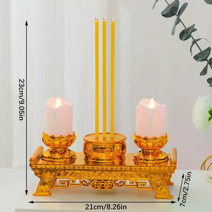 Realistic Led Prayer Candle With Smokeless Swinging Wick Simulation