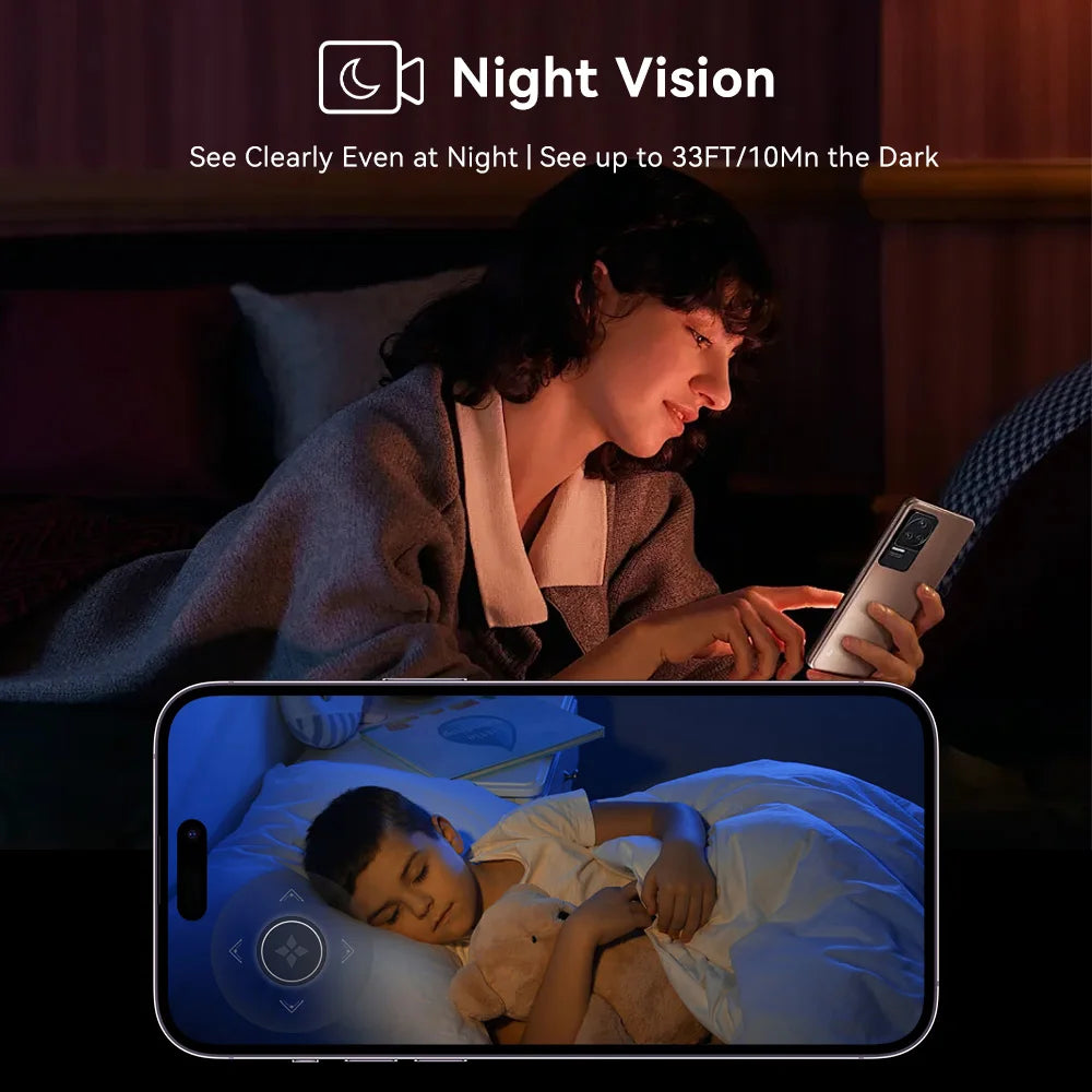 Bezsecure 5MP Wifi Camera Indoor IP Cameras For Home Security Color Night Vision Motion Detection CCTV Camera O-Kam pro APP
