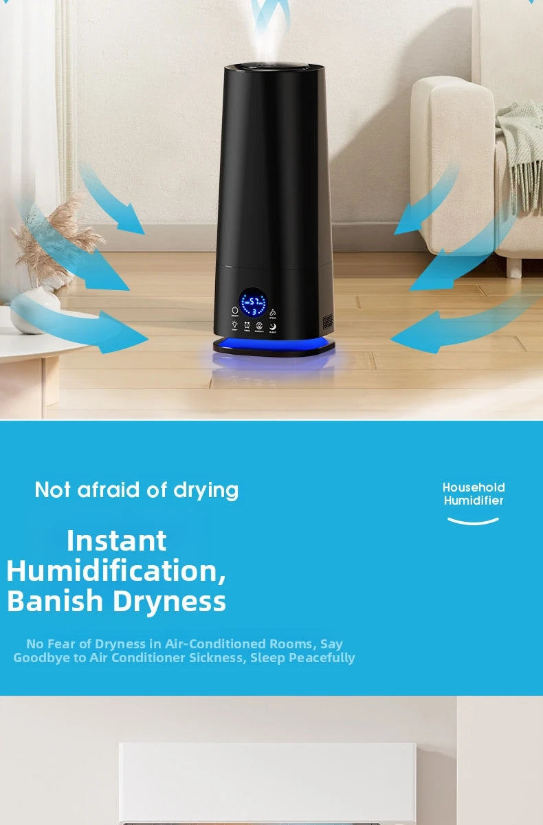 6.5L Large Capacity Humidifier – Ultrasonic Cool Mist for Home/Office,Quiet Operation, Anti-Static &amp; Dry Air Relief, Adjustable