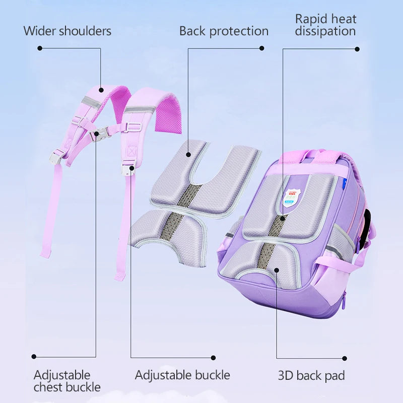 Primary school student backpack boy backpack children&