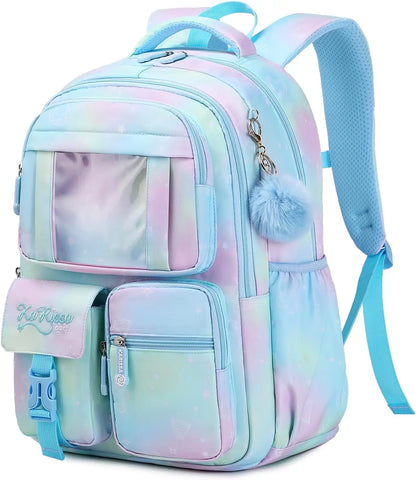 Kids Backpack for Girls - Middle School &amp; Elementary School - Kawaii Ita Backpack - Purple