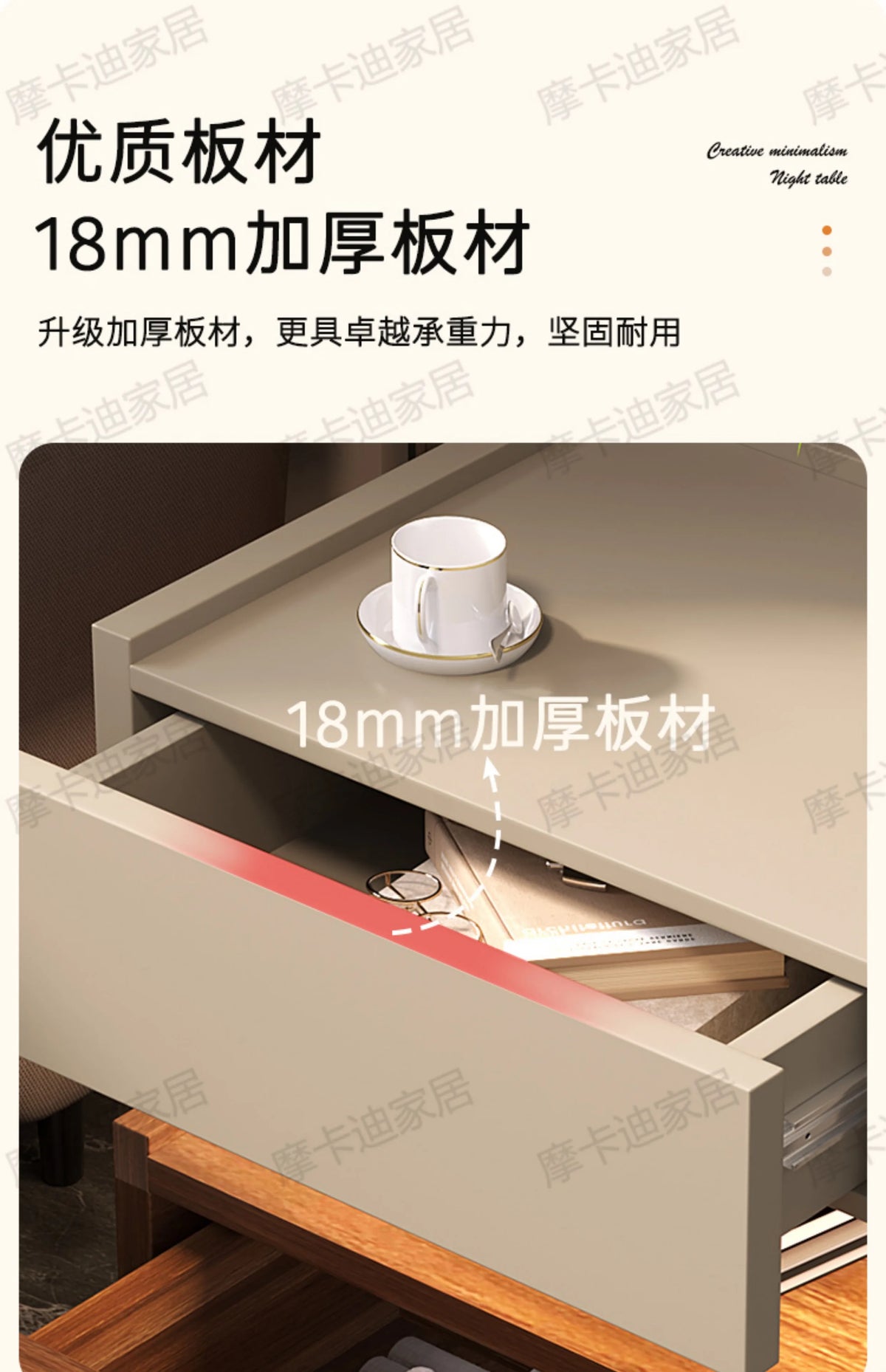 Simple European Bedside Table Classic Storage Luxury Trendy Night Table Modern Premium Comodini Camera Letto Bedroom Furnitures