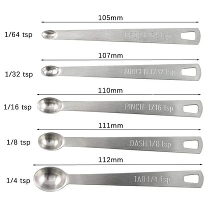 Stainless Steel Mini Measuring Spoon Kitchen Salt Spoon Seasoning Measuring Spoon With Graduations Ideal for Baking Tools