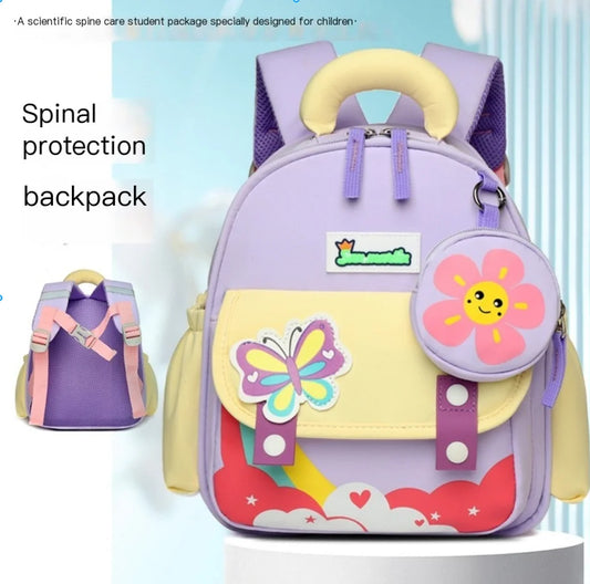 Preschool Cartoon Backpack for Girls 2-5 Years - Lightweight Kindergarten Bag with Padded Shoulder Cute Critter