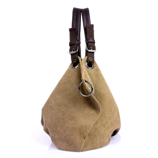 Casual Women Canvas Shoulder Bag Travel Messenger Bag Large Capacity Tote Top-handle Bag Women Crossbody Bags Sac A Mains Femme