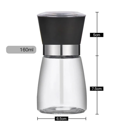 Manual Salt Pepper Mill Grinder Seasoning Bottle Spice Grinding Containers Adjustable Mill Shakers Kitchen Gadgets