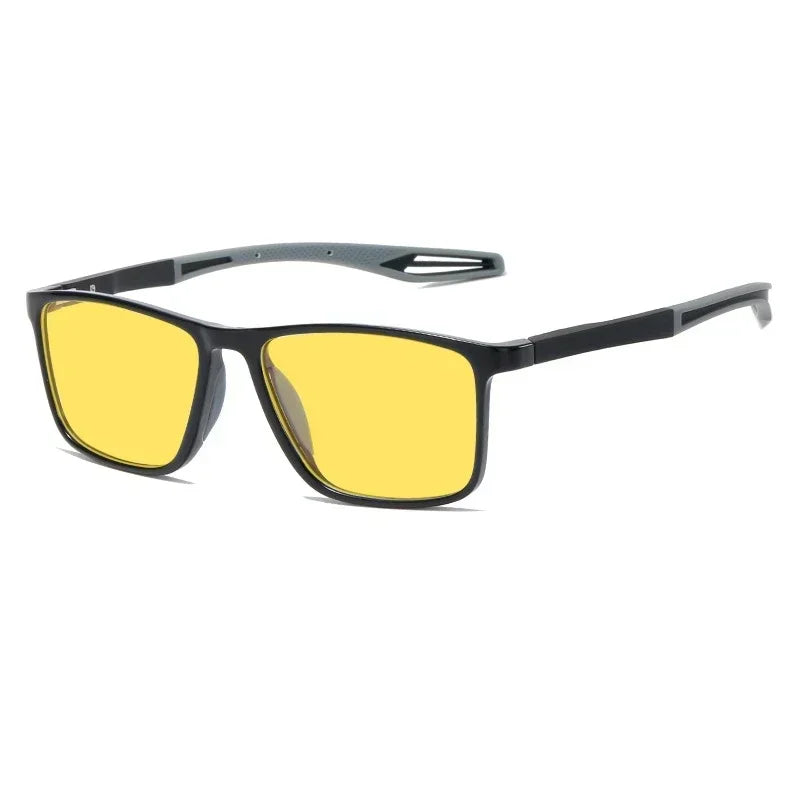 Men Women Photochromic Car Driver Goggles Night Vision Glasses Anti Glare Vintage Square Glasses Ultra Light Sport Eyewear