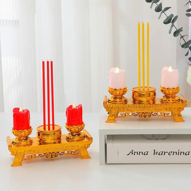 Realistic Led Prayer Candle With Smokeless Swinging Wick Simulation