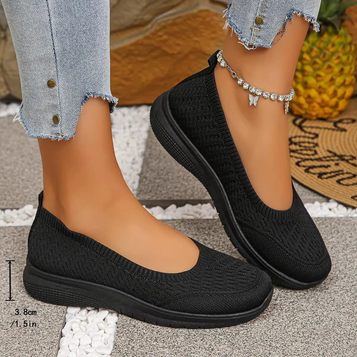 Women's Shoes 2026 Women's Round Toe Flat Shoes Soft-soled Breathable Lightweight Net Shoes Sports Walking Shoes Women 522