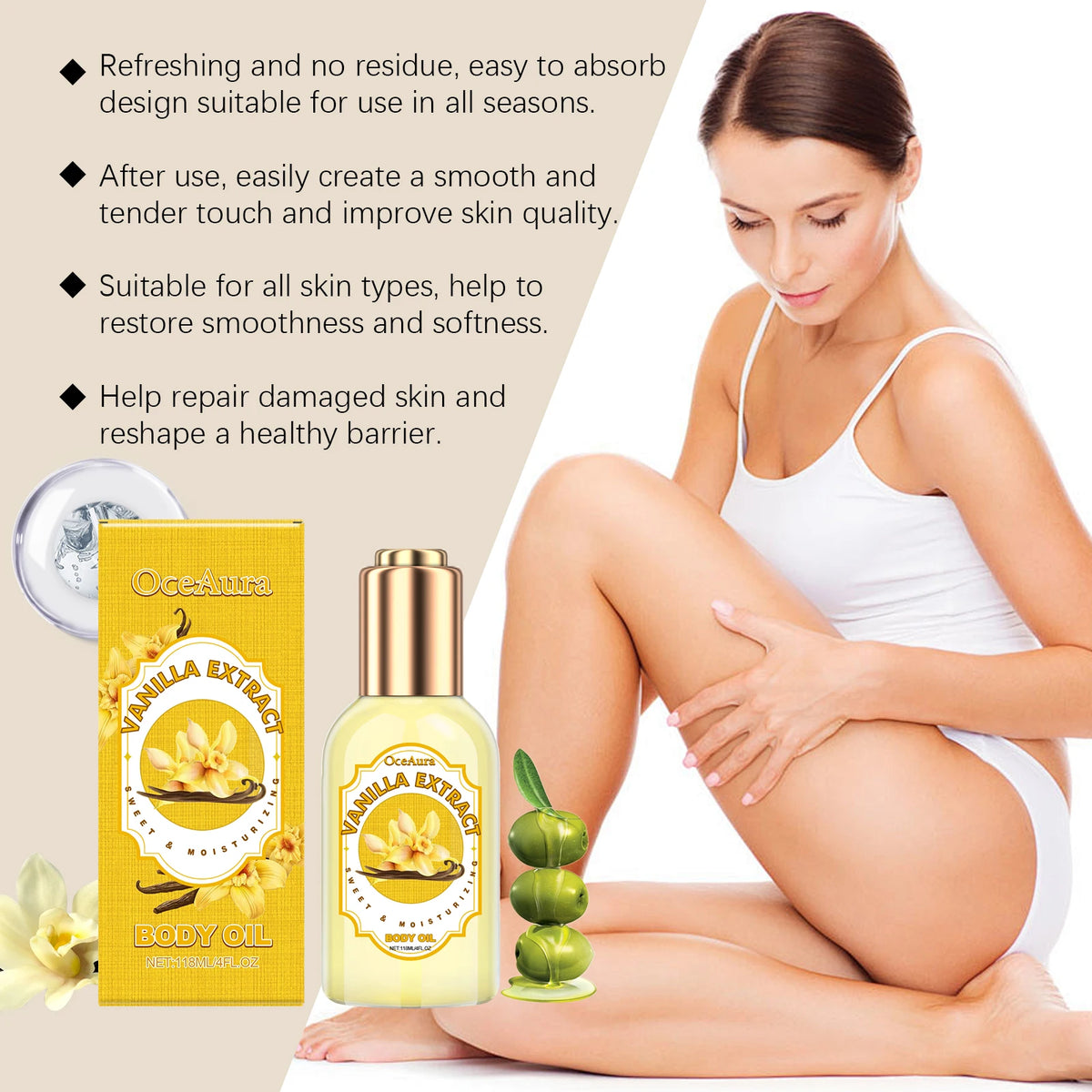 Body Massage Oil Improve Moisturizing Relieve Stress Muscle Relaxing Body SPA Lasting Scent Body Essential Oils