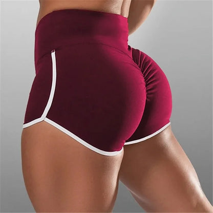 Low Waist Sport Shorts For Women Summer Elasticated Fold Design Shorts Sexy Ladies Training Gym Shorts Mini Skinny Fitness Short